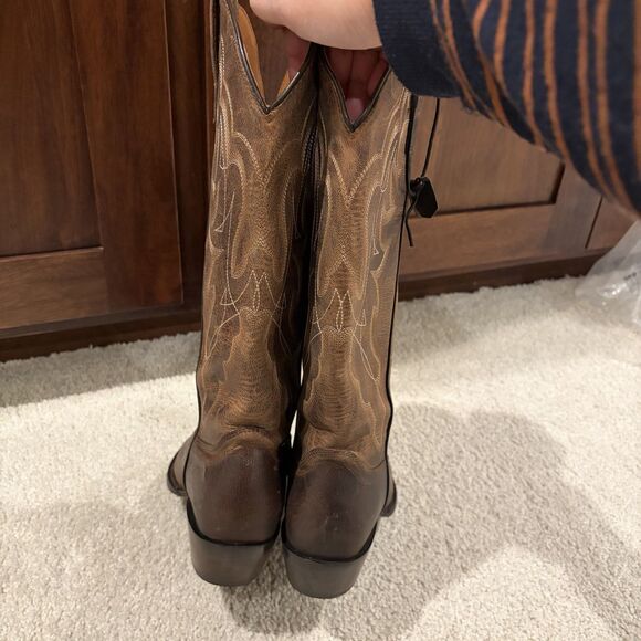 New Shyanne Tess TALL Western Boots Brown Womens SIZE 8 SNIP TOE Country Cowboy - Picture 4 of 14